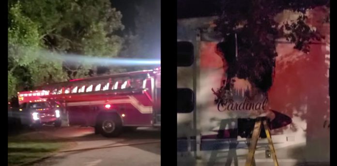Camper Fire