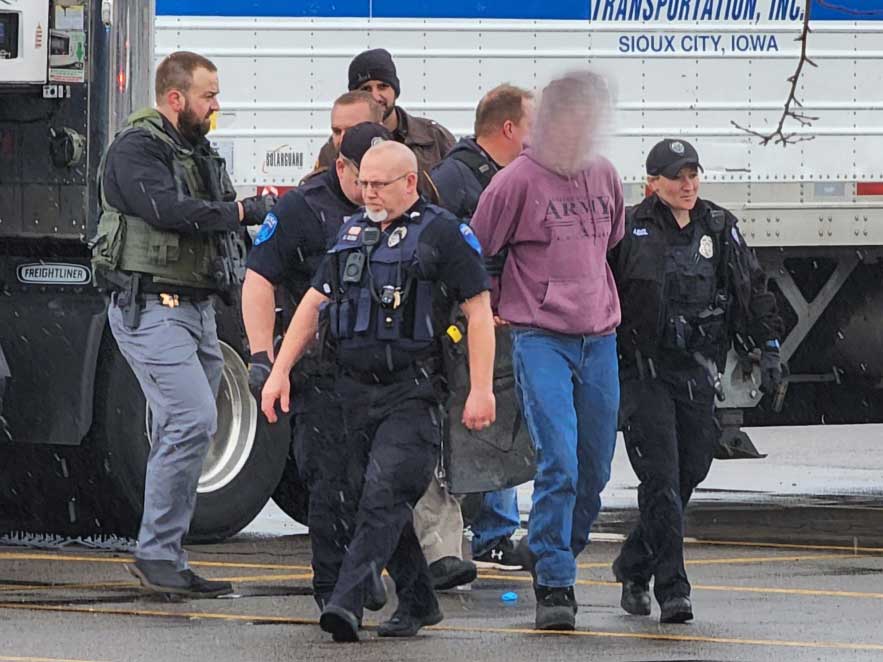Multiple Police Departments Take Truck Driver into custody