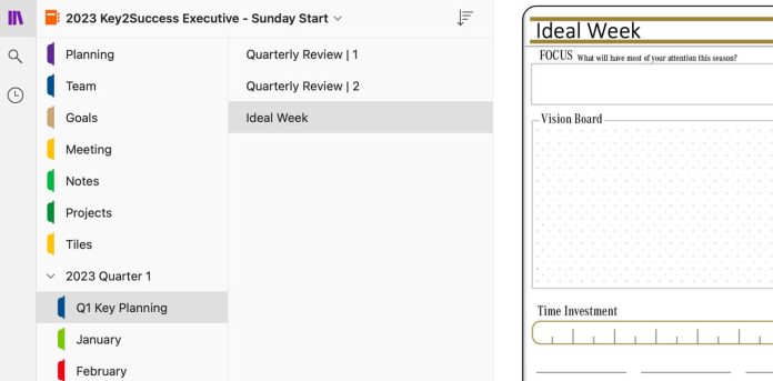 digital planner onenote