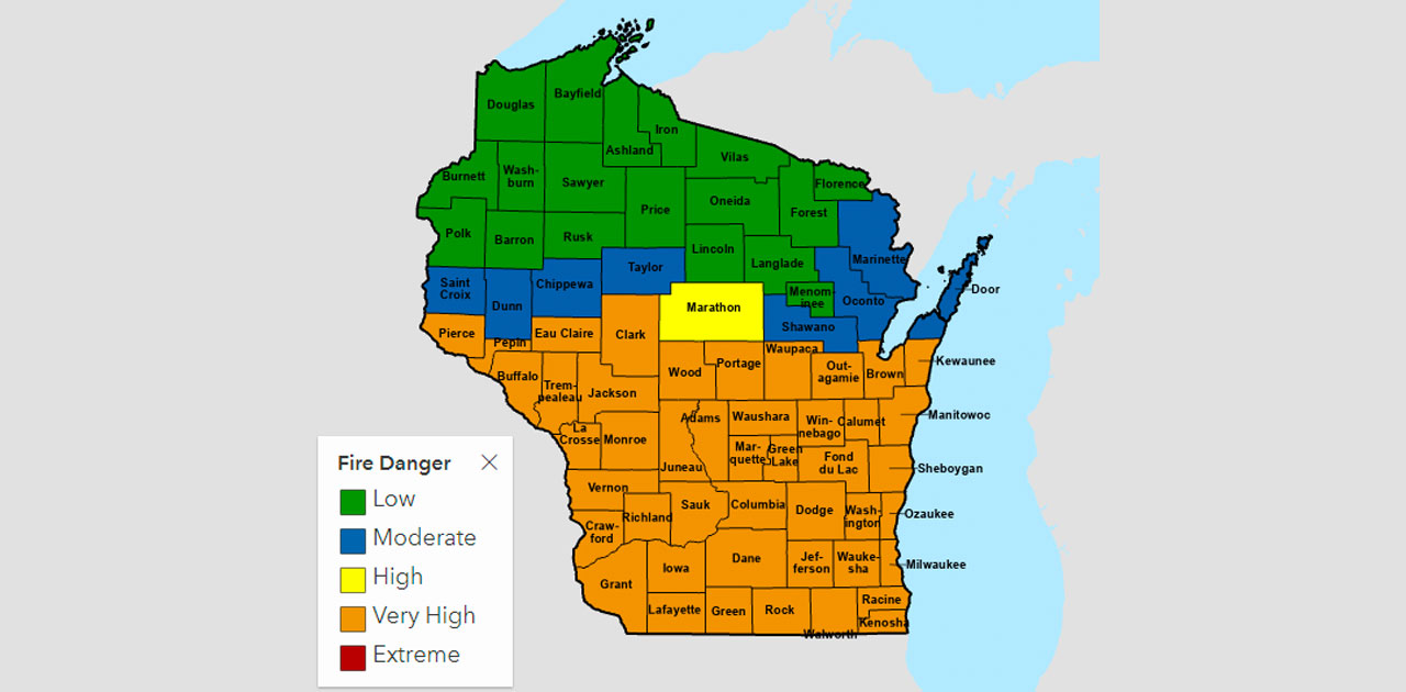 Very High Fire Danger Across Wisconsin OnFocus