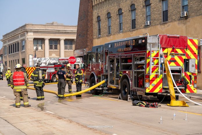 third-street-fire-marshfield fire on third central