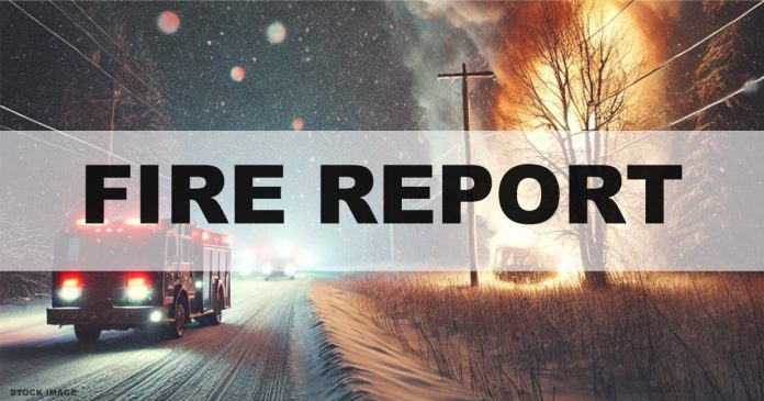 Winter Vehicle Fire report
